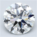 Natural Diamond 2.70 Carats, Round with Excellent Cut, F Color, VS1 Clarity and Certified by GIA