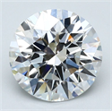 Natural Diamond 2.78 Carats, Round with Excellent Cut, G Color, VS1 Clarity and Certified by GIA