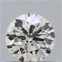 Natural Diamond 0.53 Carats, Round with Excellent Cut, K Color, SI1 Clarity and Certified by GIA