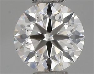 Picture of Natural Diamond 0.40 Carats, Round with Excellent Cut, J Color, IF Clarity and Certified by IGI