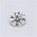 Natural Diamond 0.40 Carats, Round with Excellent Cut, J Color, SI2 Clarity and Certified by GIA