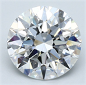 Natural Diamond 3.12 Carats, Round with Excellent Cut, E Color, VVS2 Clarity and Certified by GIA