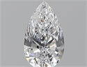 Natural Diamond 0.72 Carats, Pear with  Cut, D Color, SI1 Clarity and Certified by GIA