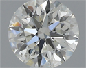 Natural Diamond 0.41 Carats, Round with Excellent Cut, J Color, SI2 Clarity and Certified by GIA