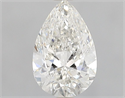 Natural Diamond 1.03 Carats, Pear with  Cut, H Color, I1 Clarity and Certified by GIA