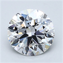 Natural Diamond 2.40 Carats, Round with Excellent Cut, E Color, VVS1 Clarity and Certified by GIA