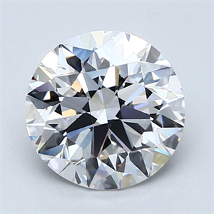 Picture of Natural Diamond 2.40 Carats, Round with Excellent Cut, E Color, VVS1 Clarity and Certified by GIA