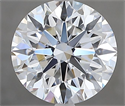 Natural Diamond 2.03 Carats, Round with Excellent Cut, F Color, IF Clarity and Certified by GIA