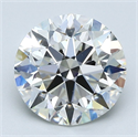 Natural Diamond 2.50 Carats, Round with Excellent Cut, I Color, VS2 Clarity and Certified by GIA