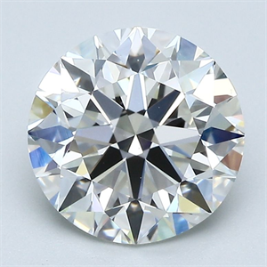 Picture of Natural Diamond 2.50 Carats, Round with Excellent Cut, I Color, VS2 Clarity and Certified by GIA