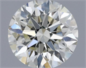 Natural Diamond 0.53 Carats, Round with Excellent Cut, I Color, VS1 Clarity and Certified by IGI