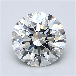 Picture of Natural Diamond 1.72 Carats, Round with Excellent Cut, H Color, SI1 Clarity and Certified by GIA