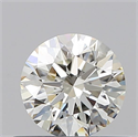 Natural Diamond 0.53 Carats, Round with Excellent Cut, K Color, VVS2 Clarity and Certified by GIA