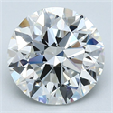 Natural Diamond 2.50 Carats, Round with Excellent Cut, G Color, VVS2 Clarity and Certified by GIA