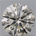 Natural Diamond 0.57 Carats, Round with Excellent Cut, K Color, VS1 Clarity and Certified by GIA