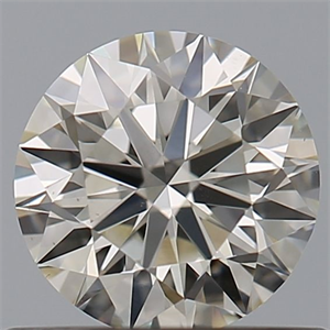 Picture of Natural Diamond 0.57 Carats, Round with Excellent Cut, K Color, VS1 Clarity and Certified by GIA