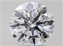 Natural Diamond 2.06 Carats, Round with Excellent Cut, E Color, VS2 Clarity and Certified by GIA