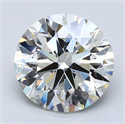 Natural Diamond 3.50 Carats, Round with Excellent Cut, J Color, VS2 Clarity and Certified by GIA