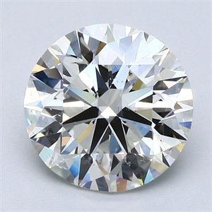 Picture of Natural Diamond 3.50 Carats, Round with Excellent Cut, J Color, VS2 Clarity and Certified by GIA