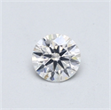 Natural Diamond 0.40 Carats, Round with Excellent Cut, F Color, SI2 Clarity and Certified by GIA