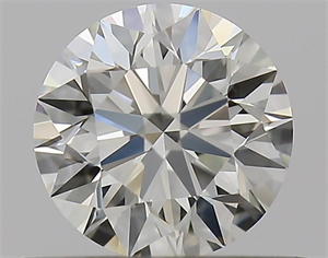 Picture of Natural Diamond 0.40 Carats, Round with Excellent Cut, K Color, VVS2 Clarity and Certified by GIA