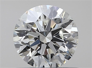 Picture of Natural Diamond 0.52 Carats, Round with Excellent Cut, J Color, VS2 Clarity and Certified by GIA