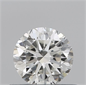 Natural Diamond 0.50 Carats, Round with Good Cut, H Color, VVS2 Clarity and Certified by GIA