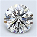 Natural Diamond 2.13 Carats, Round with Excellent Cut, I Color, VVS2 Clarity and Certified by GIA