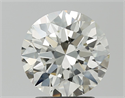 Natural Diamond 2.53 Carats, Round with Excellent Cut, K Color, VVS1 Clarity and Certified by GIA