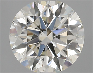 Picture of Natural Diamond 0.52 Carats, Round with Excellent Cut, J Color, VS2 Clarity and Certified by GIA