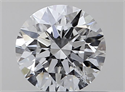 Natural Diamond 0.41 Carats, Round with Excellent Cut, F Color, SI2 Clarity and Certified by GIA