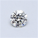 Natural Diamond 0.40 Carats, Round with Excellent Cut, H Color, SI1 Clarity and Certified by GIA