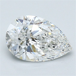 Picture of Natural Diamond 1.20 Carats, Pear with  Cut, F Color, VVS2 Clarity and Certified by GIA