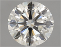 Natural Diamond 2.06 Carats, Round with Excellent Cut, K Color, VS1 Clarity and Certified by GIA