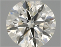 Natural Diamond 0.40 Carats, Round with Excellent Cut, J Color, SI2 Clarity and Certified by IGI