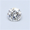 Natural Diamond 0.43 Carats, Round with Excellent Cut, E Color, VS2 Clarity and Certified by GIA