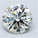 Natural Diamond 2.54 Carats, Round with Excellent Cut, K Color, SI1 Clarity and Certified by GIA