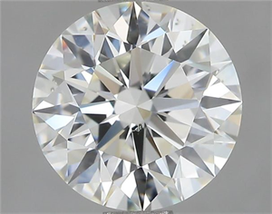 Picture of Natural Diamond 2.56 Carats, Round with Excellent Cut, J Color, SI1 Clarity and Certified by GIA