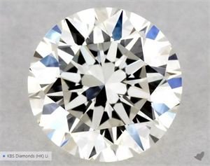 Picture of Natural Diamond 0.40 Carats, Round with Excellent Cut, K Color, VVS1 Clarity and Certified by GIA