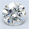 Natural Diamond 1.90 Carats, Round with Excellent Cut, I Color, SI1 Clarity and Certified by GIA