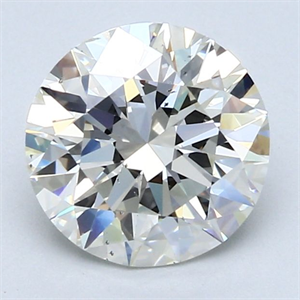 Picture of Natural Diamond 1.90 Carats, Round with Excellent Cut, I Color, SI1 Clarity and Certified by GIA