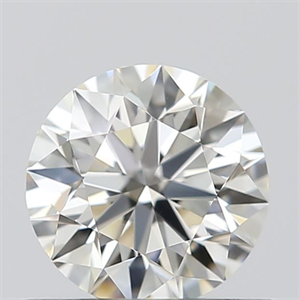 Picture of Natural Diamond 0.52 Carats, Round with Excellent Cut, J Color, VVS2 Clarity and Certified by GIA