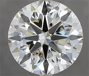 Picture of Natural Diamond 2.70 Carats, Round with Excellent Cut, J Color, SI2 Clarity and Certified by IGI