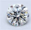 Natural Diamond 2.71 Carats, Round with Excellent Cut, J Color, SI2 Clarity and Certified by GIA