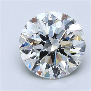 Picture of Natural Diamond 2.71 Carats, Round with Excellent Cut, J Color, SI2 Clarity and Certified by GIA