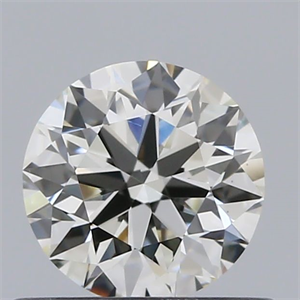 Picture of Natural Diamond 0.51 Carats, Round with Excellent Cut, J Color, VS1 Clarity and Certified by GIA