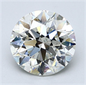 Natural Diamond 3.01 Carats, Round with Excellent Cut, K Color, SI2 Clarity and Certified by GIA