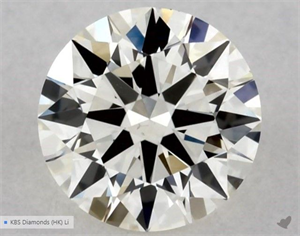 Picture of Natural Diamond 0.50 Carats, Round with Excellent Cut, K Color, VS2 Clarity and Certified by GIA