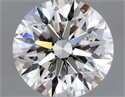 Natural Diamond 0.41 Carats, Round with Excellent Cut, H Color, VVS2 Clarity and Certified by GIA