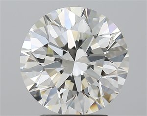 Picture of Natural Diamond 3.01 Carats, Round with Excellent Cut, K Color, VS2 Clarity and Certified by GIA